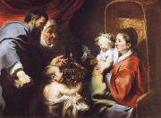 Jacob Jordaens The Virgin and Child with Saints Zacharias,Elizabeth and John the Baptist France oil painting reproduction